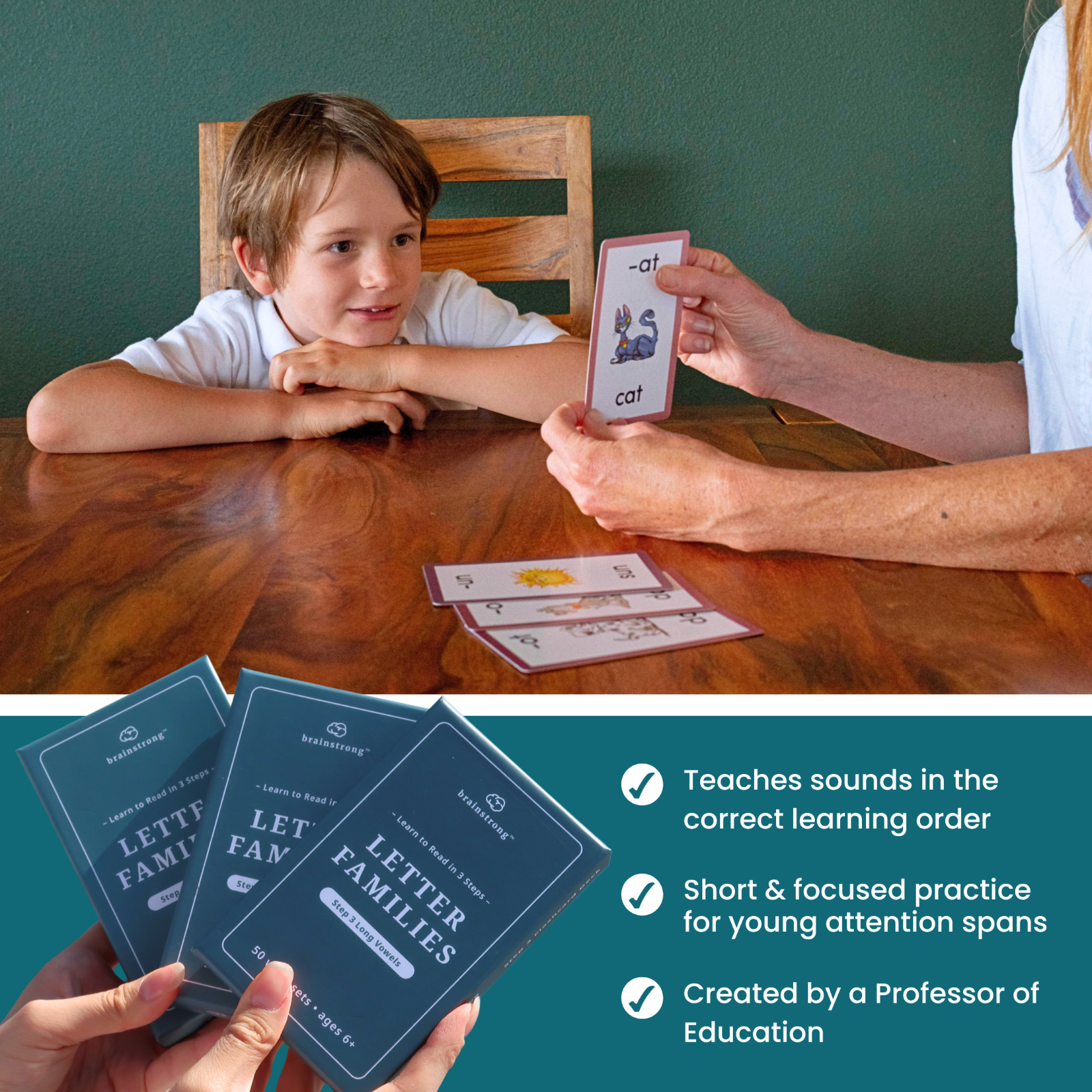 Phonics Flashcards – Brainstrong Letter Families – Box Set – Ages 5-7