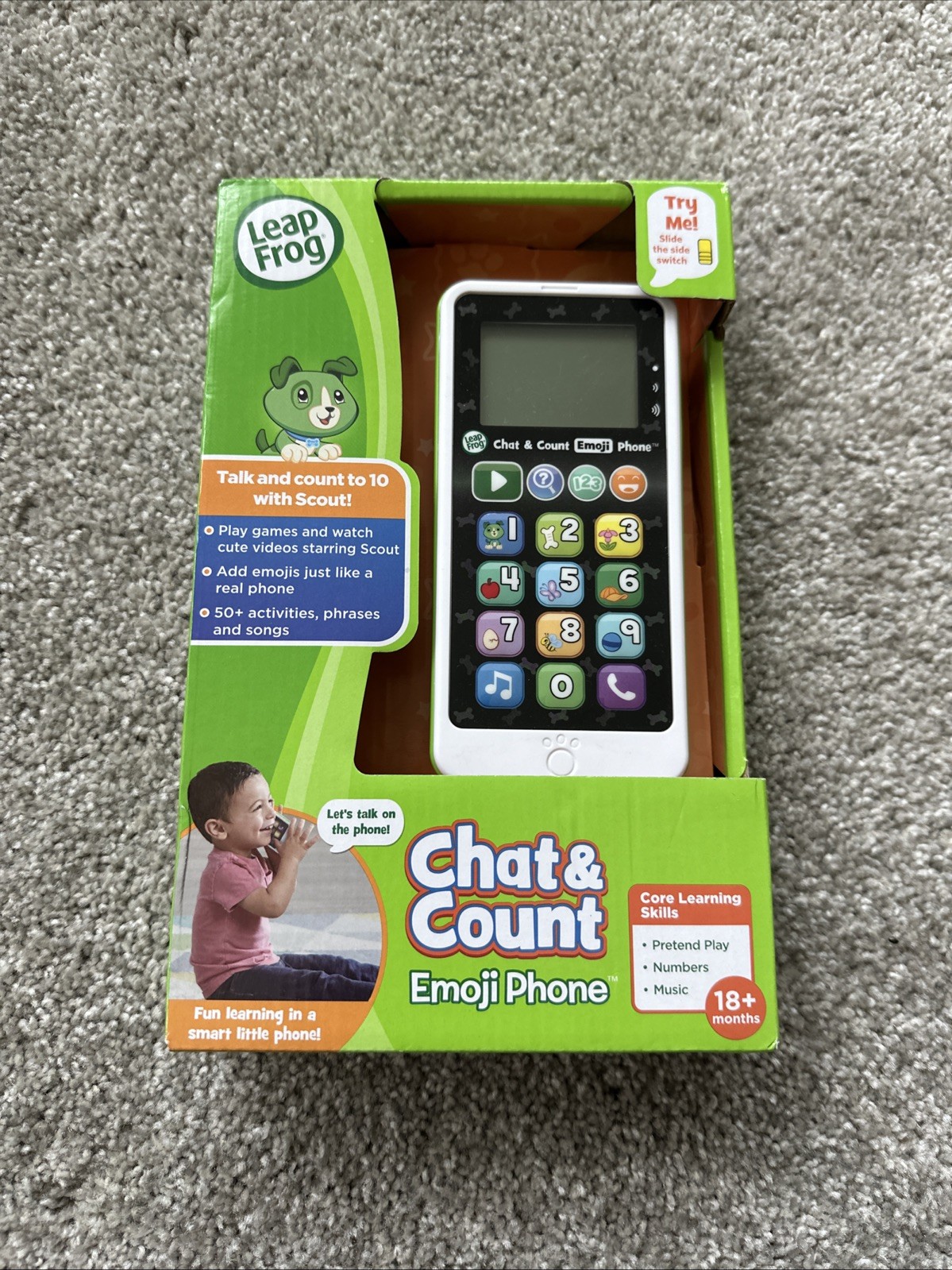 LeapFrog Chat and Count Emoji Phone Fun Learning for Kids Smart Phone New