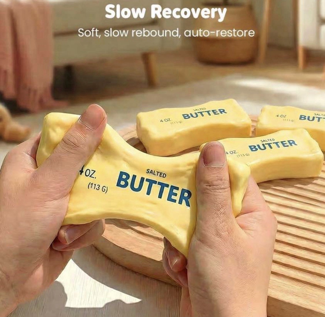 ✅ Butter Stick Squishy Fidget Toy Soft Stress Relief ADHD Anxiety Squeeze ✅