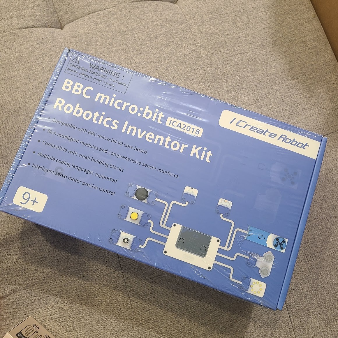 ICreateRobot Coding Robot Kit, 10-in-1 BBC Micro:bit Robotics Invertor Kit STEM