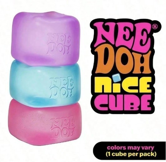 NeeDoh Nice Ice Baby 4 pack Nee Doh Mini Nice Cubes Pink Blue Purple NEW SEALED
