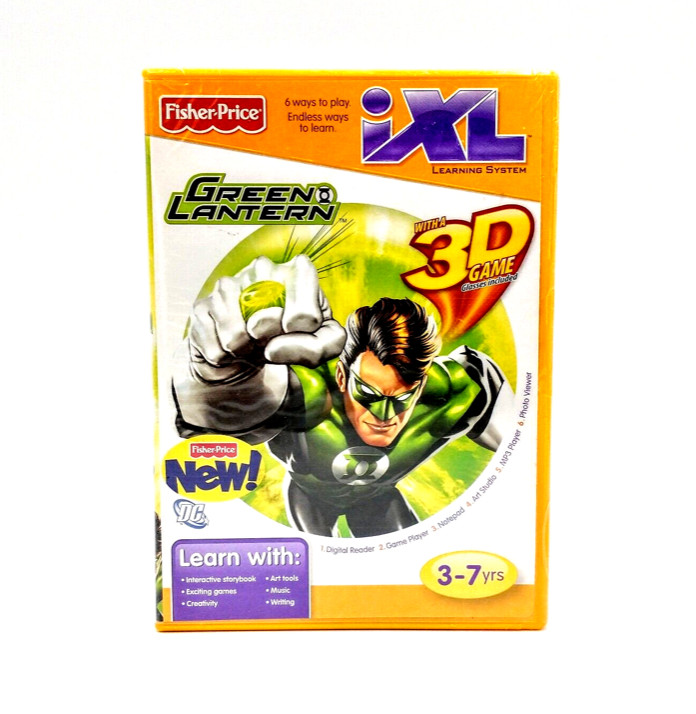 Fisher Price iXL Learning System Game Green Lantern CD-Rom 3-7 Years