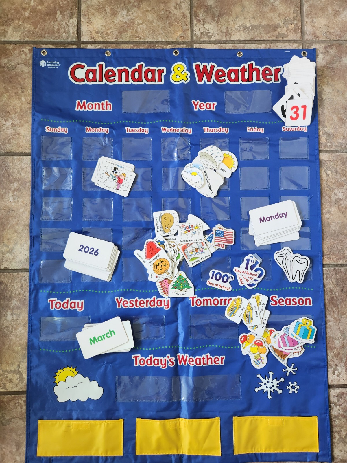 Calendar Weekly Planner Weather Station Homeschooling Educational Activity Toy