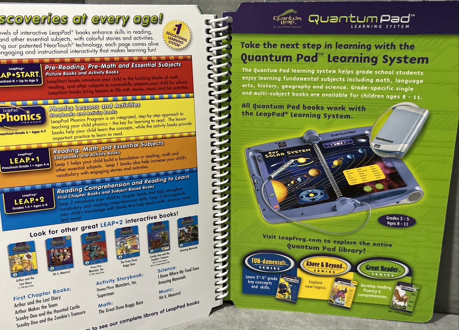 Leap Frog LeapPad Learning System SpongeBob Squarepants Salty Sea Stories Book