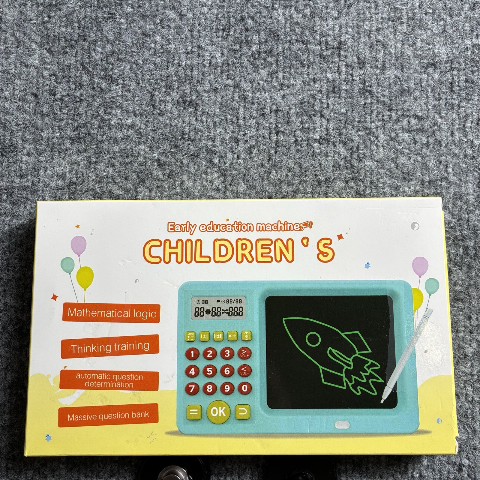 Kids Early Education Math Machine LCD Writing Tablet Digital Calculator Toy Pen