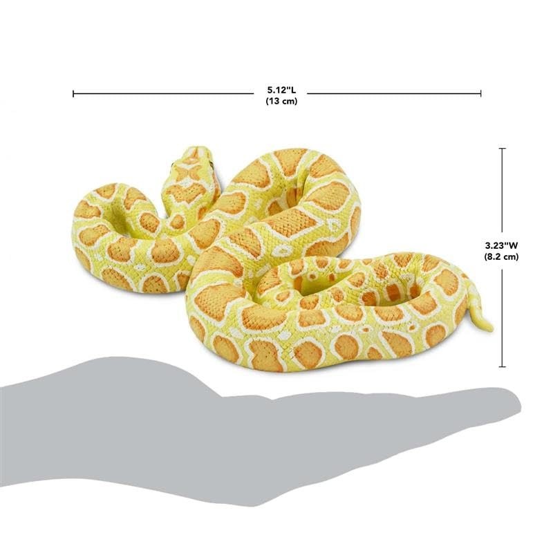 Safari Ltd. Albino Burmese Python Figurine – Lifelike 1 inch, Multicoloured