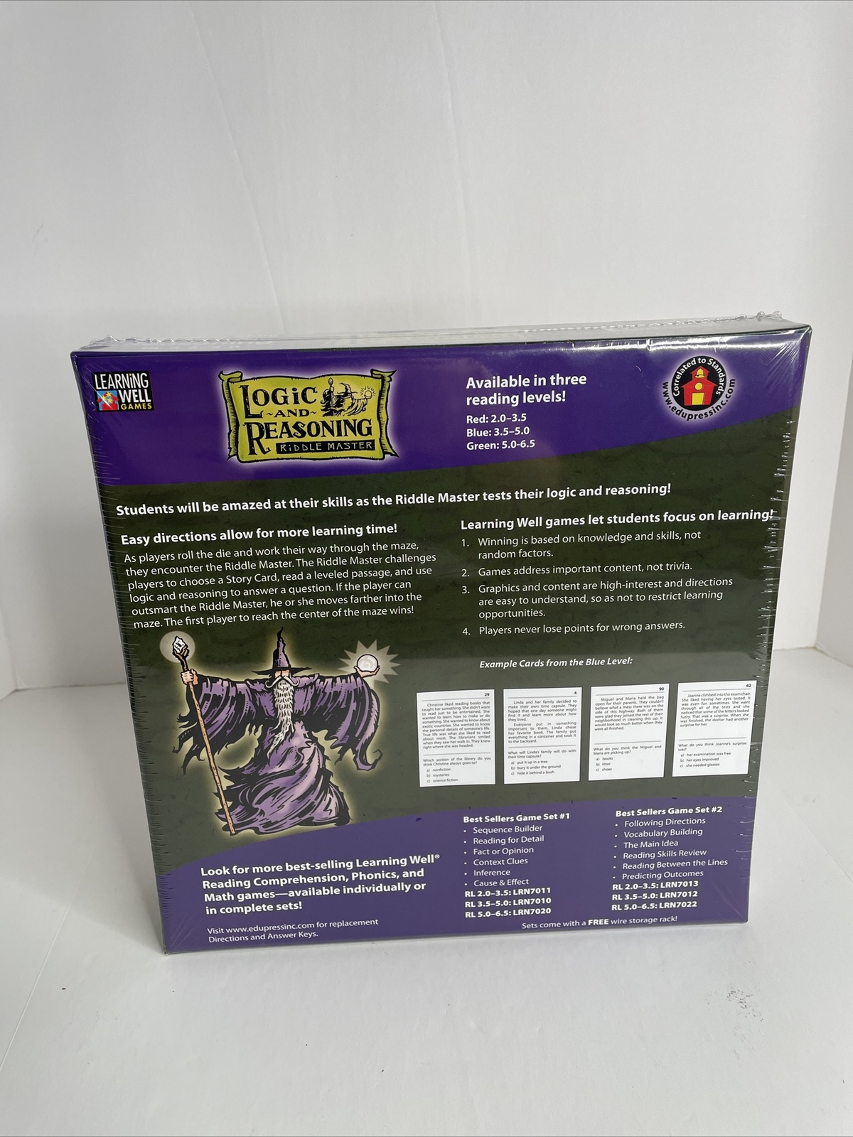 “Logic and Reasoning Riddle Master” by Learning Well Games Reading Levels 2-3.5