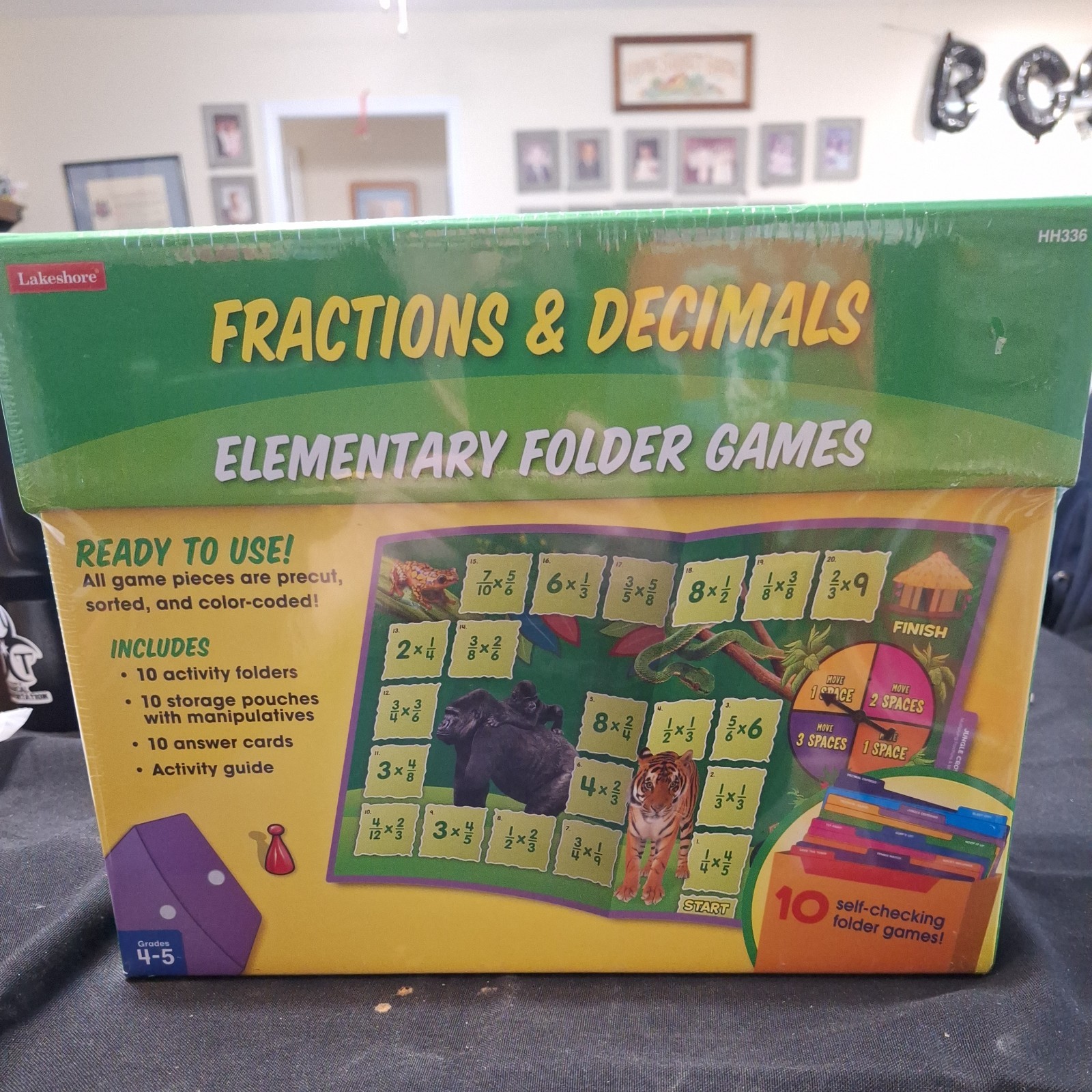 Lakeshore Fractions & Decimals Elementary Folder Games Grades 4-5th Model HH336