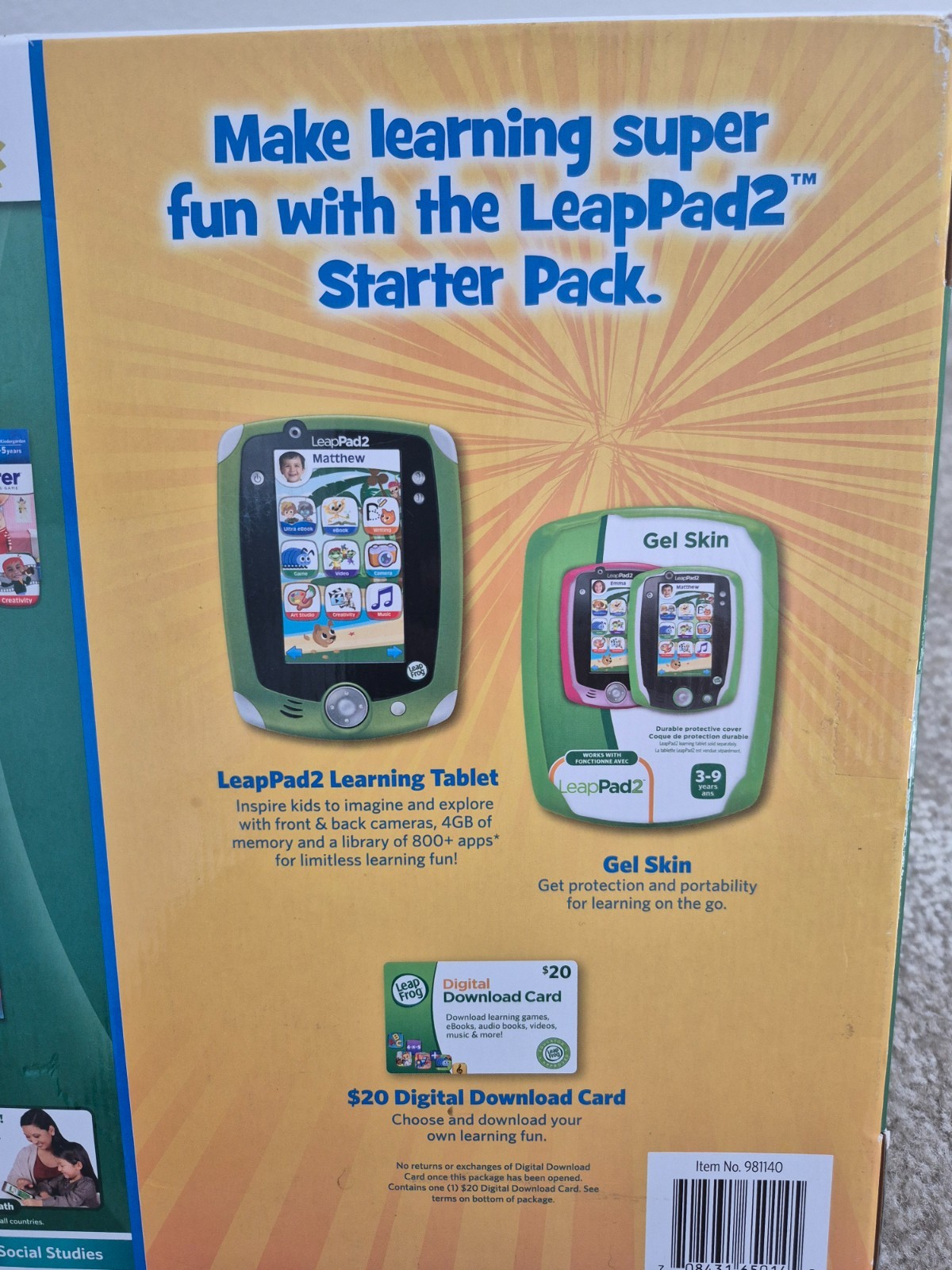 leapfrog 2 Leap Frog tablet handheld youth kids gel skin starter pack