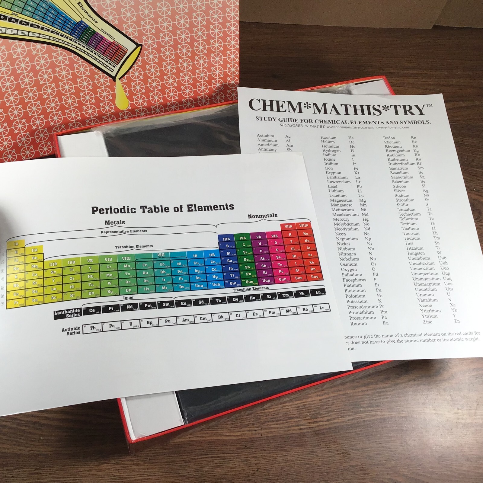 CHEM MATHIS TRY BOARD GAME Metals NonMetals 2-6 Player 10 & Up Science Education