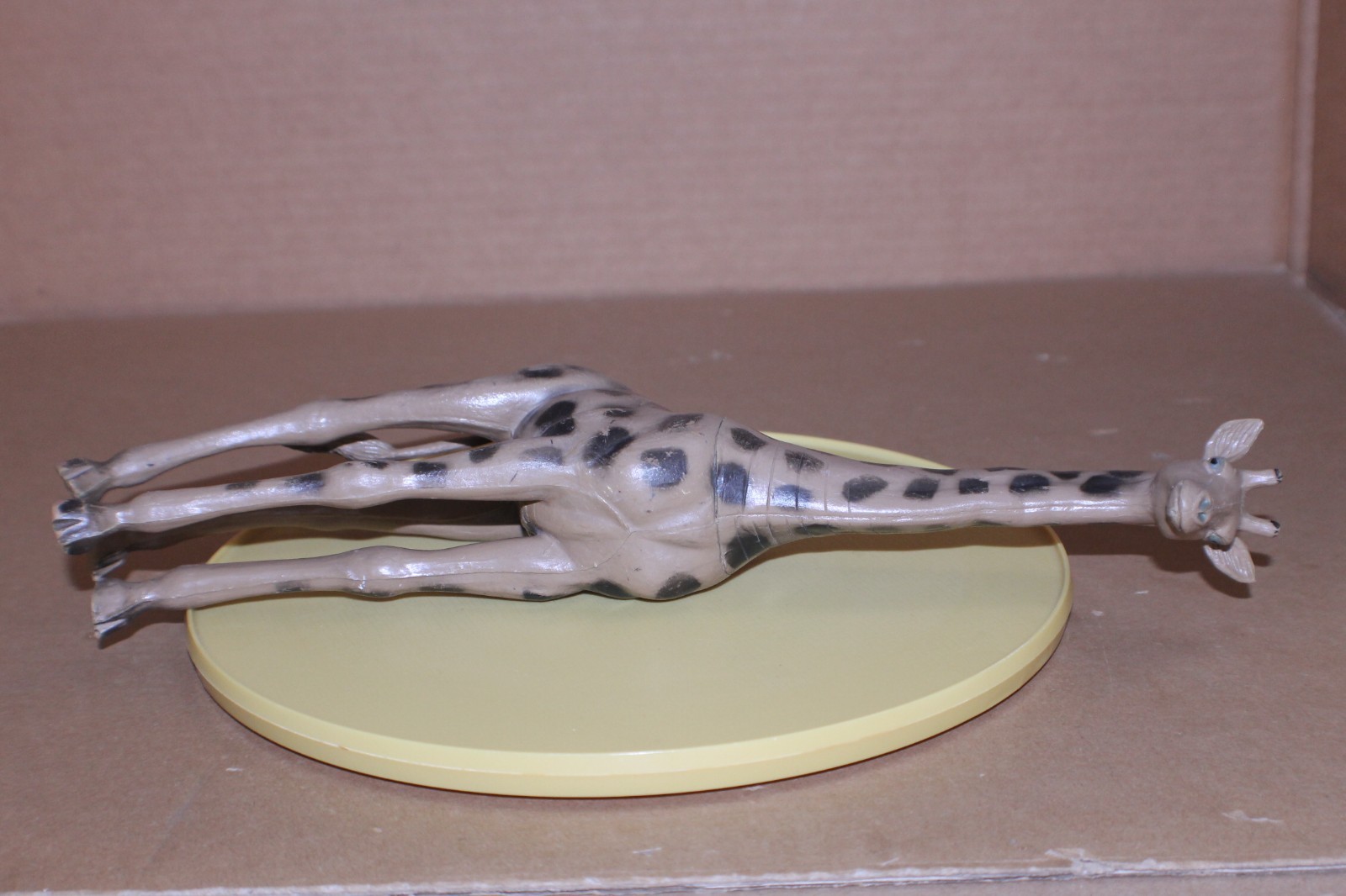 USED / VINTAGE 1985 Imperial Toys Rubber Plastic GIRAFFE Zoo Animal Figure
