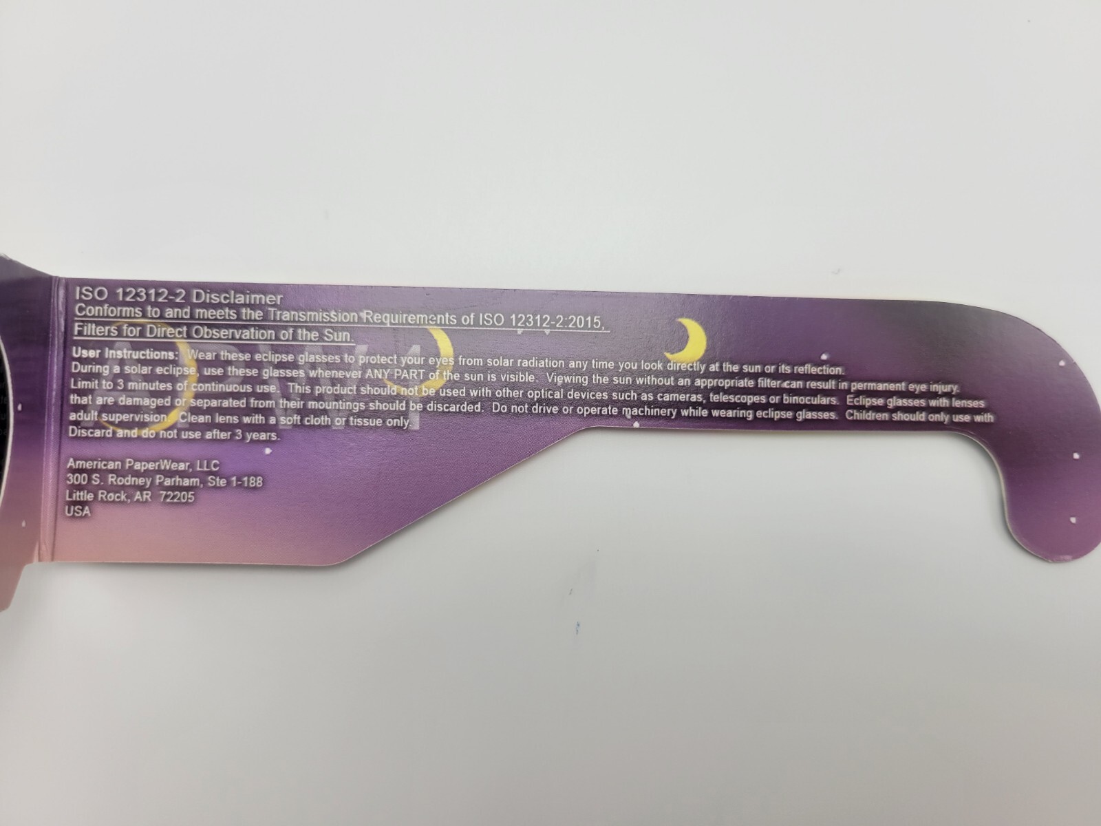 5 Pack of 2023 Solar Eclipse Paper Glasses CE ISO Certified USA Stock Brand New