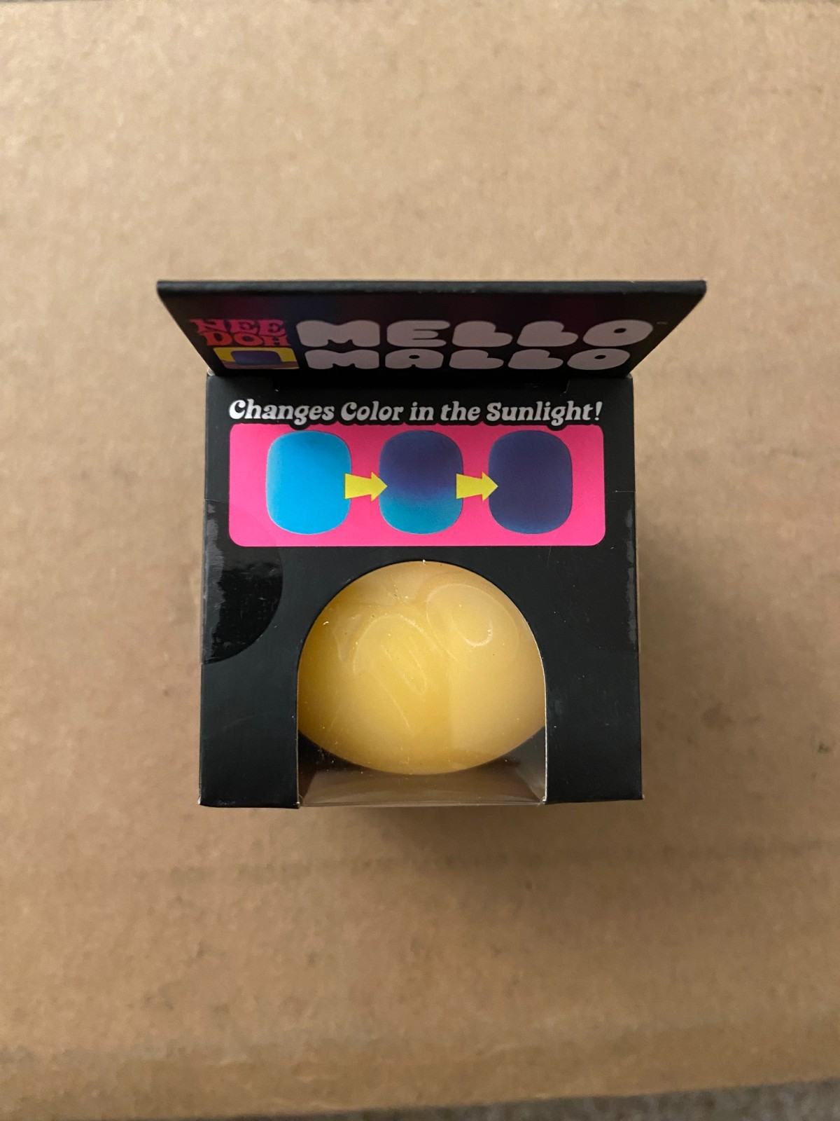 NeeDoh Mello Mallo Color Change Squishy Squeeze Sensory Toy Yellow