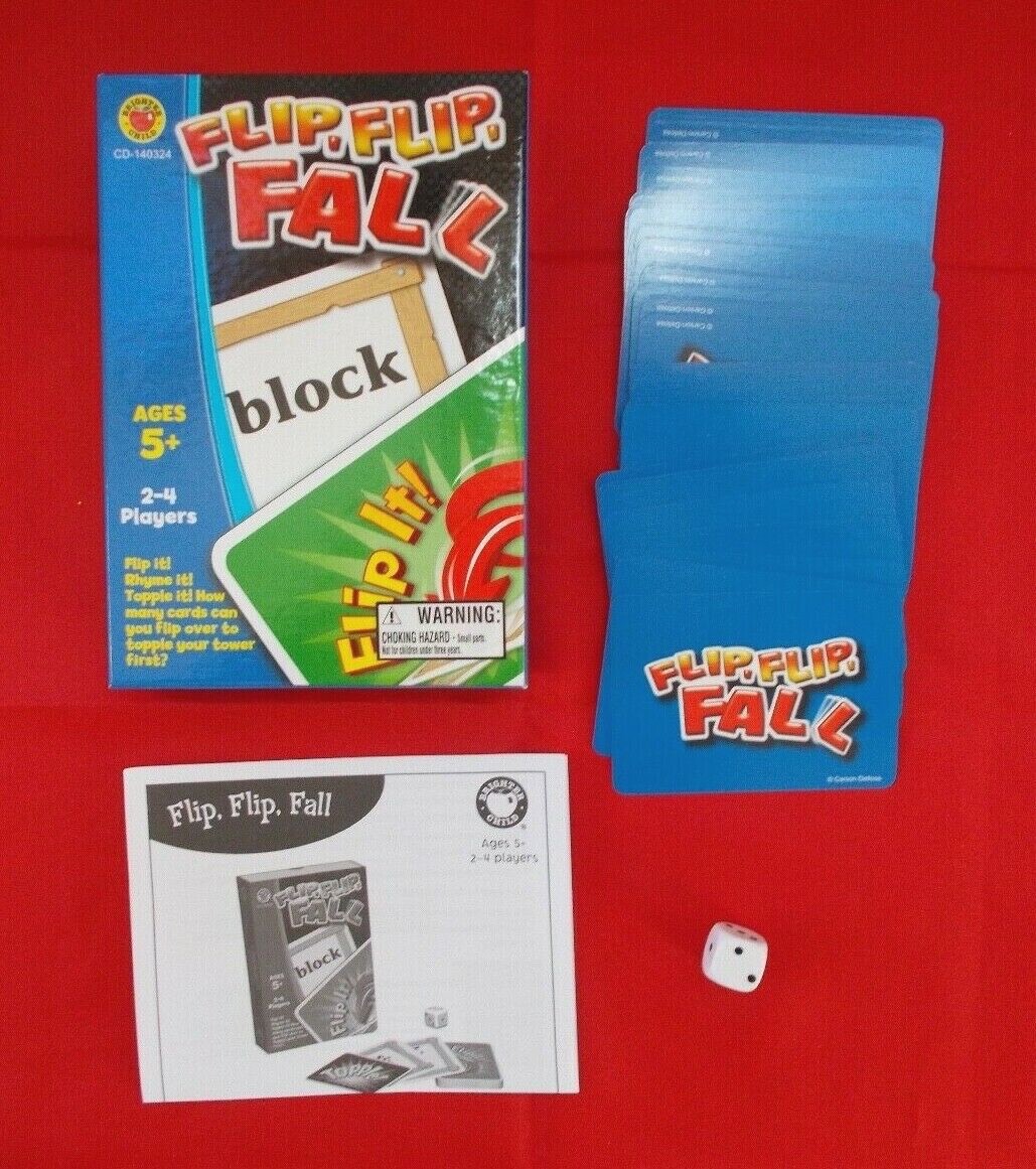 Carson-Dellosa “Flip, Flip, Fall” Card Game Ages 5+ Two to Four Players
