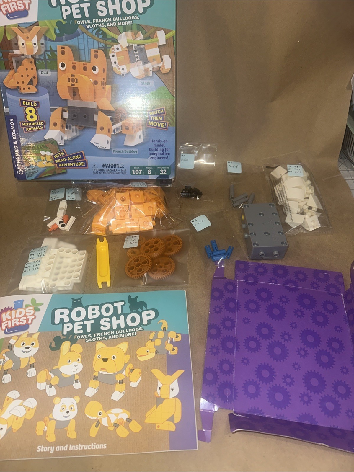 Kids First Robot Pet Shop STEM Experiment Kit Incomplete Read