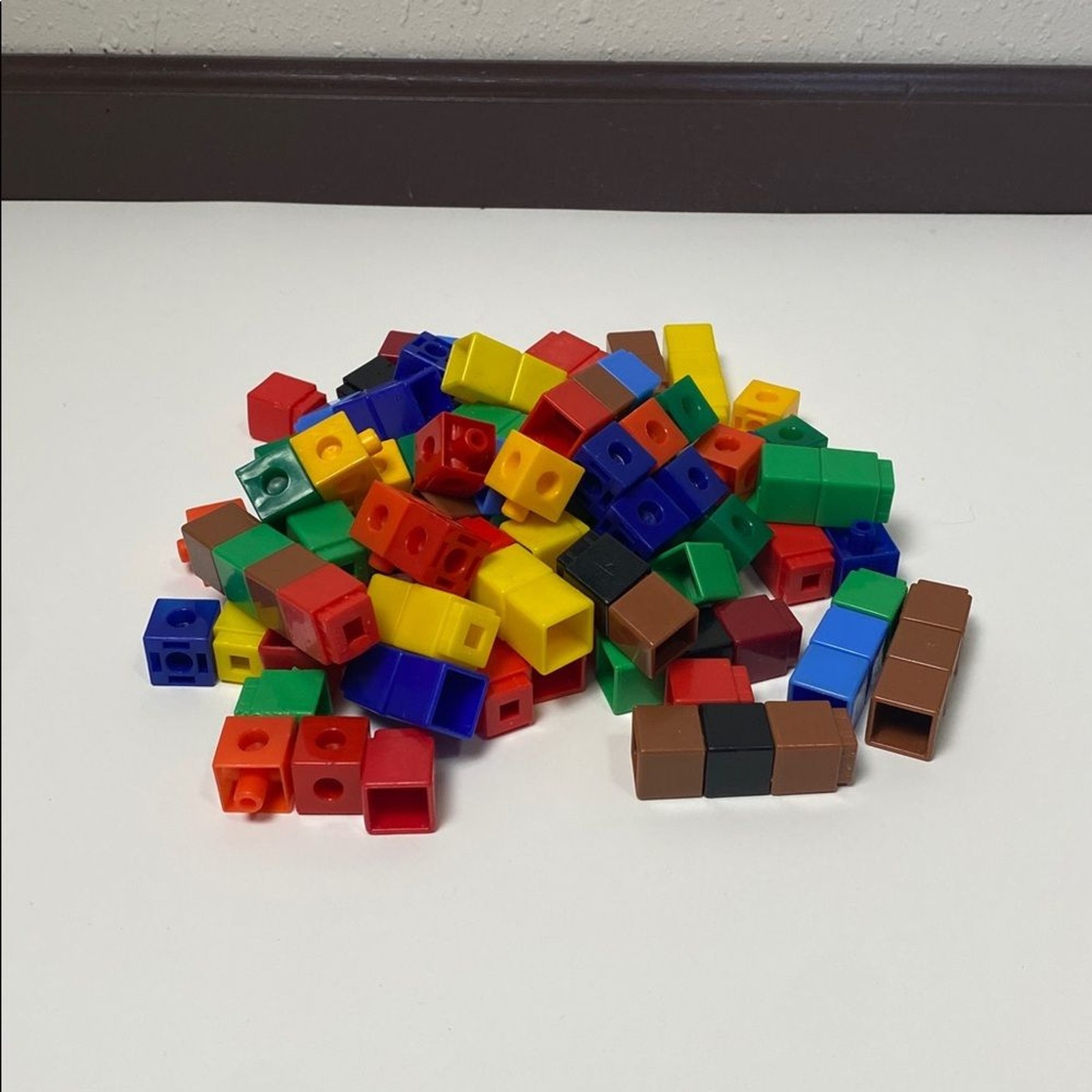 74 Colorful Interlocking Cube Building Blocks Set Colorful For Kids Homeschool