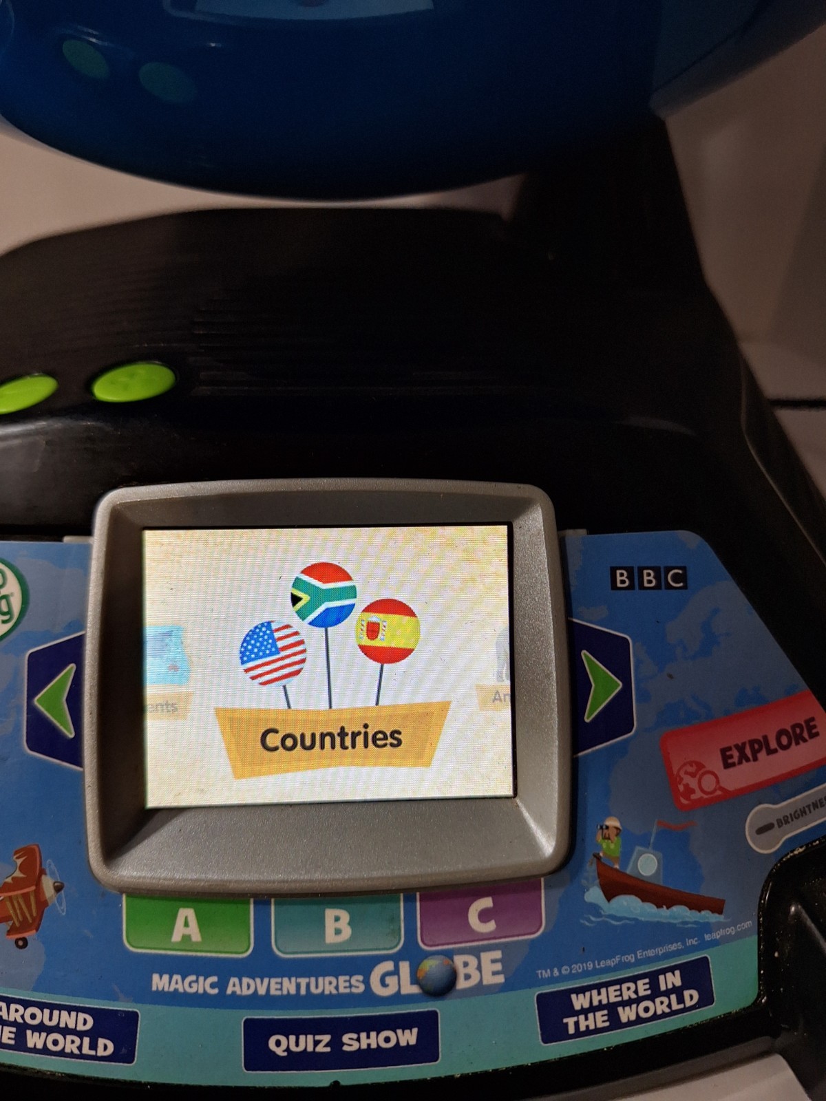 LeapFrog Magic Adventures Globe 2.8″ Video Screen BBC Videos, Games TESTED WORKS