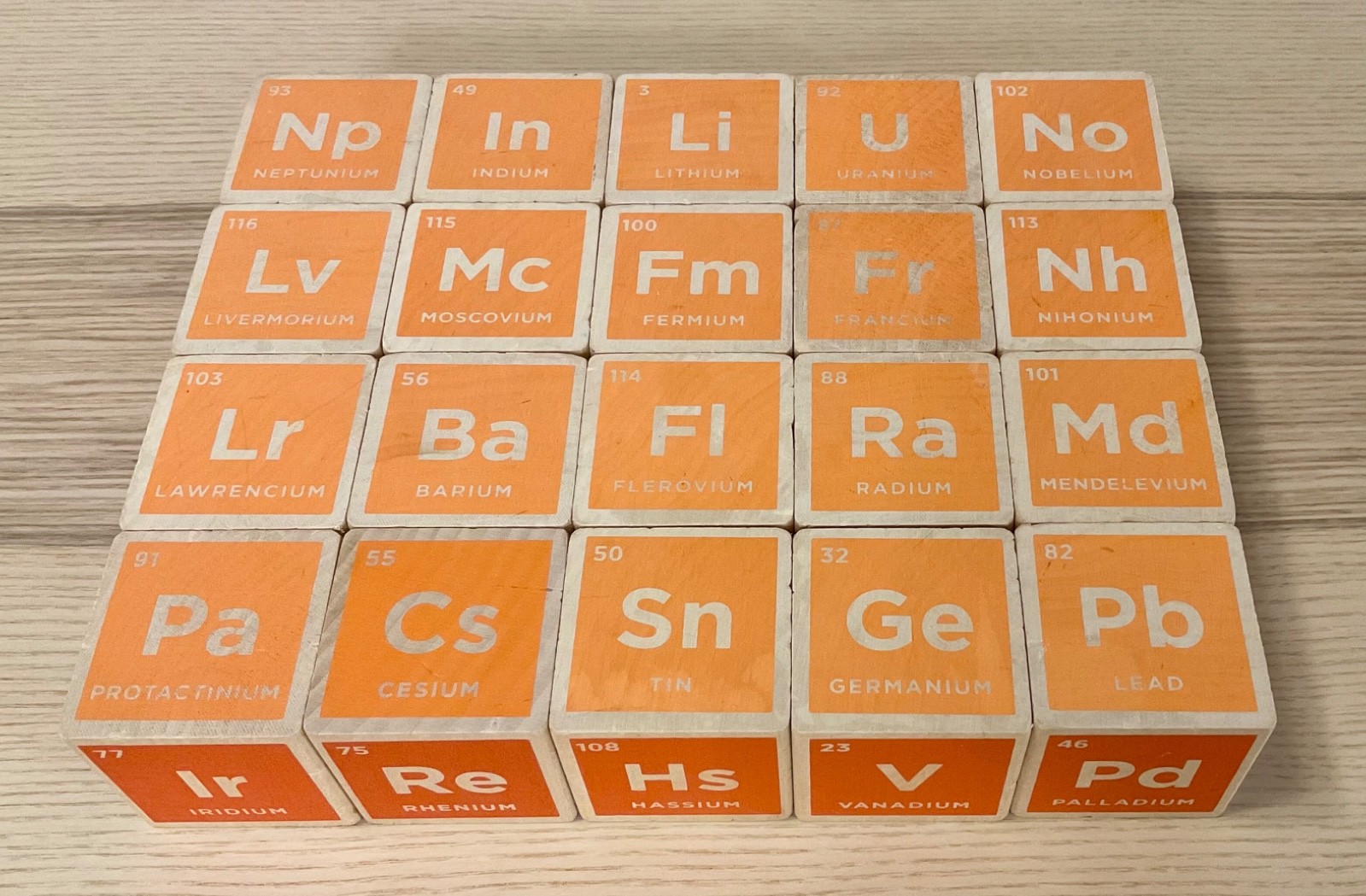 UPDATED Version Uncle Goose Periodic Table of Elements Full Set Wood Blocks STEM