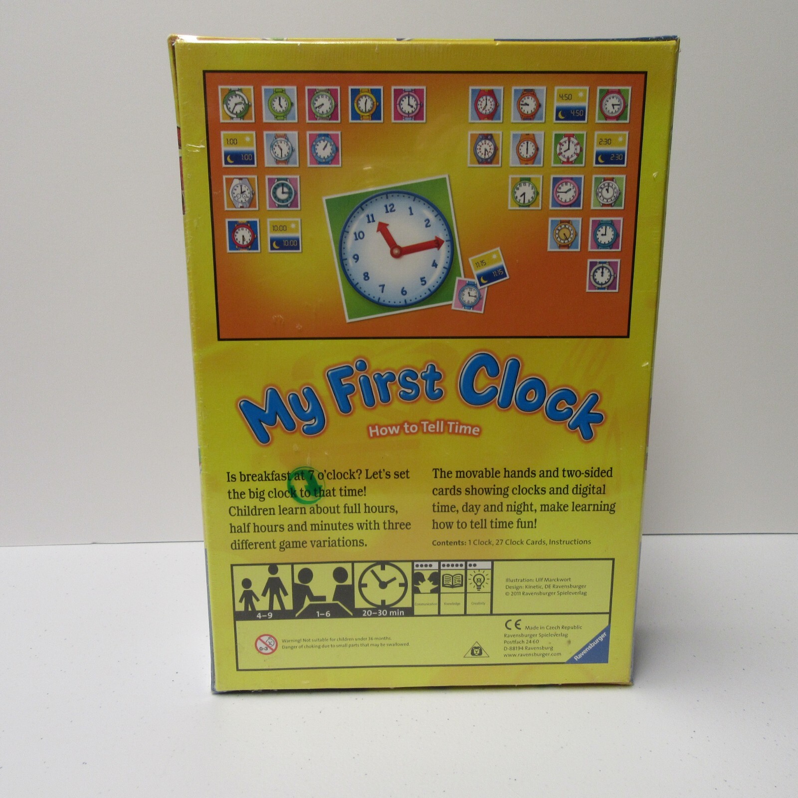 Ravensburger My First Clock – Learning Game of How to Tell Time – Complete
