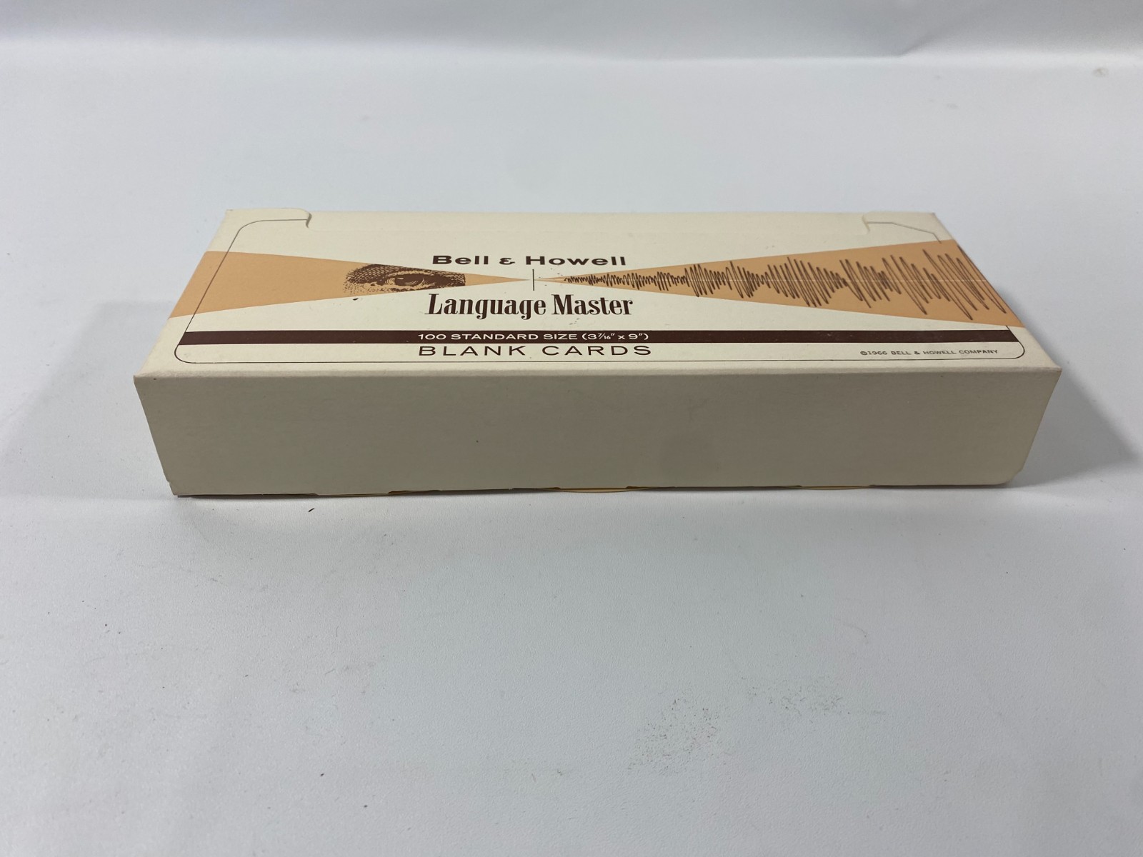 100 Bell & Howell Language Master Magnetic Strip Blank Cards 3-7/16″ x 9″ NOS