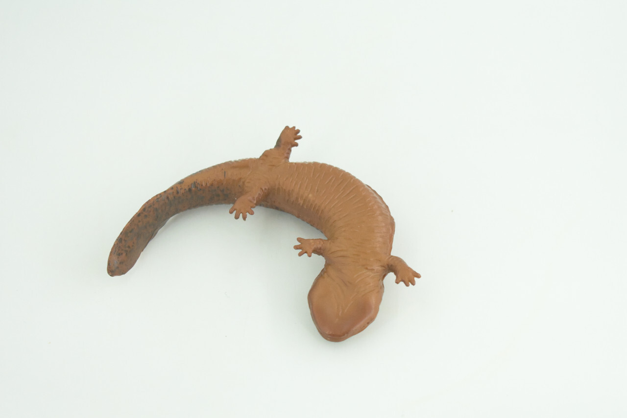 Giant Salamander Toy Model, Hand Painted Rubber Realistic 4 Inches CH857 BB198