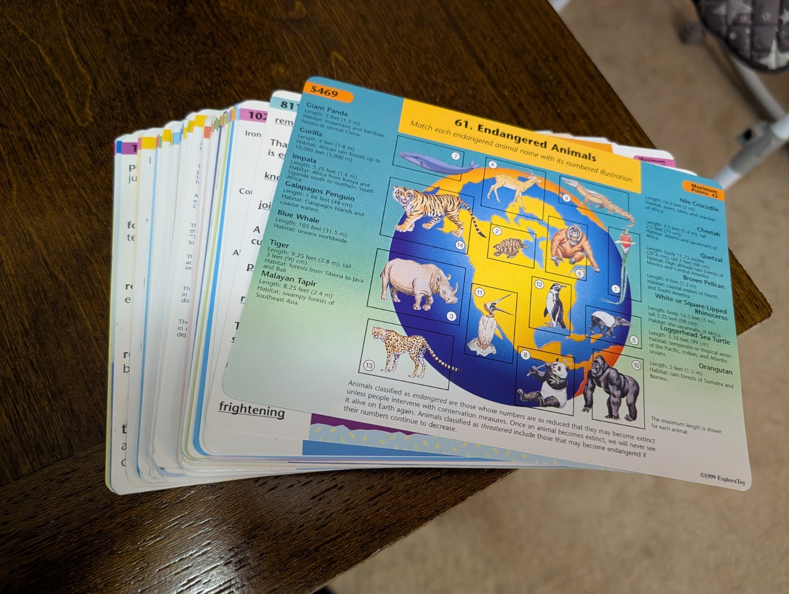 Vintage Geosafari Know It All Learning Laptop 61 Cards Tested 1999 ExploraToy