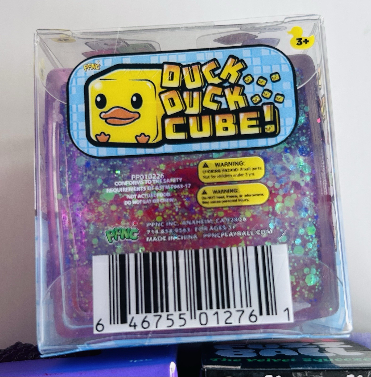Authentic RARE NeeDoh Fuzz Ball, J’adore Gum Droppable & Duck Duck Cube Squishy