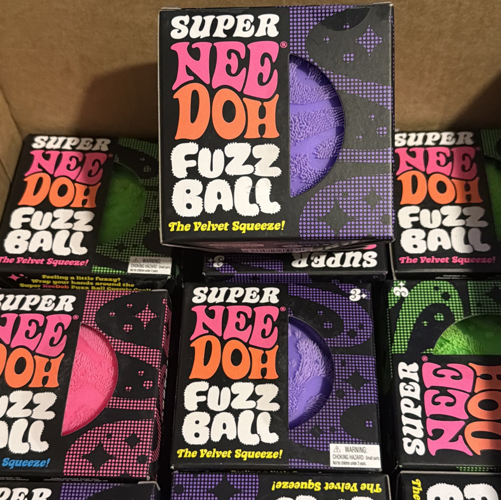 Schylling NeeDoh Super Fuzz Ball XL Velvet Squeeze Fuzzball