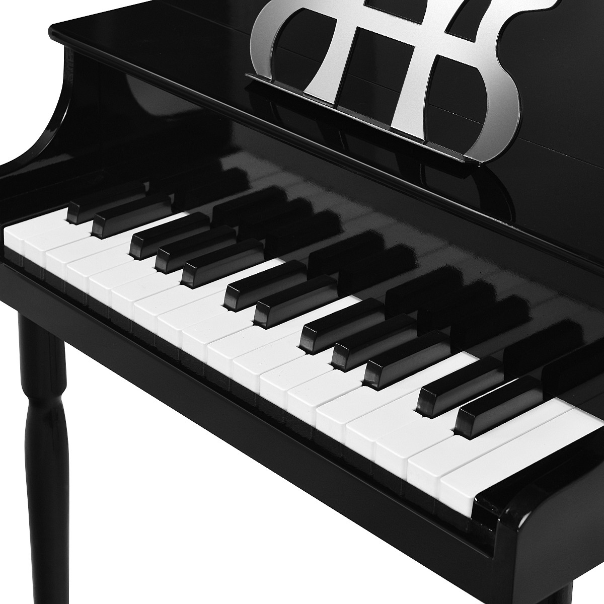 Costway 30-Key Classic Baby Grand Piano Toy Toddler Birthday Wood w/Bench Black