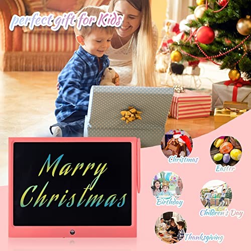 LCD Writing Tablet for Kids, 15 Inch Colorful Electronic Doodle Board 15in Pink