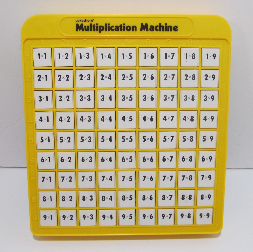 Vintage Lakeshore Multiplication and Division Push Up Button Answer Machines