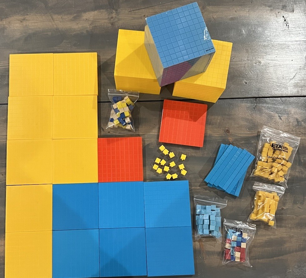 ETA Cuisenaire Math Manipulatives Color Unit Cubes Flats Rods Unit Approx 277 Pc