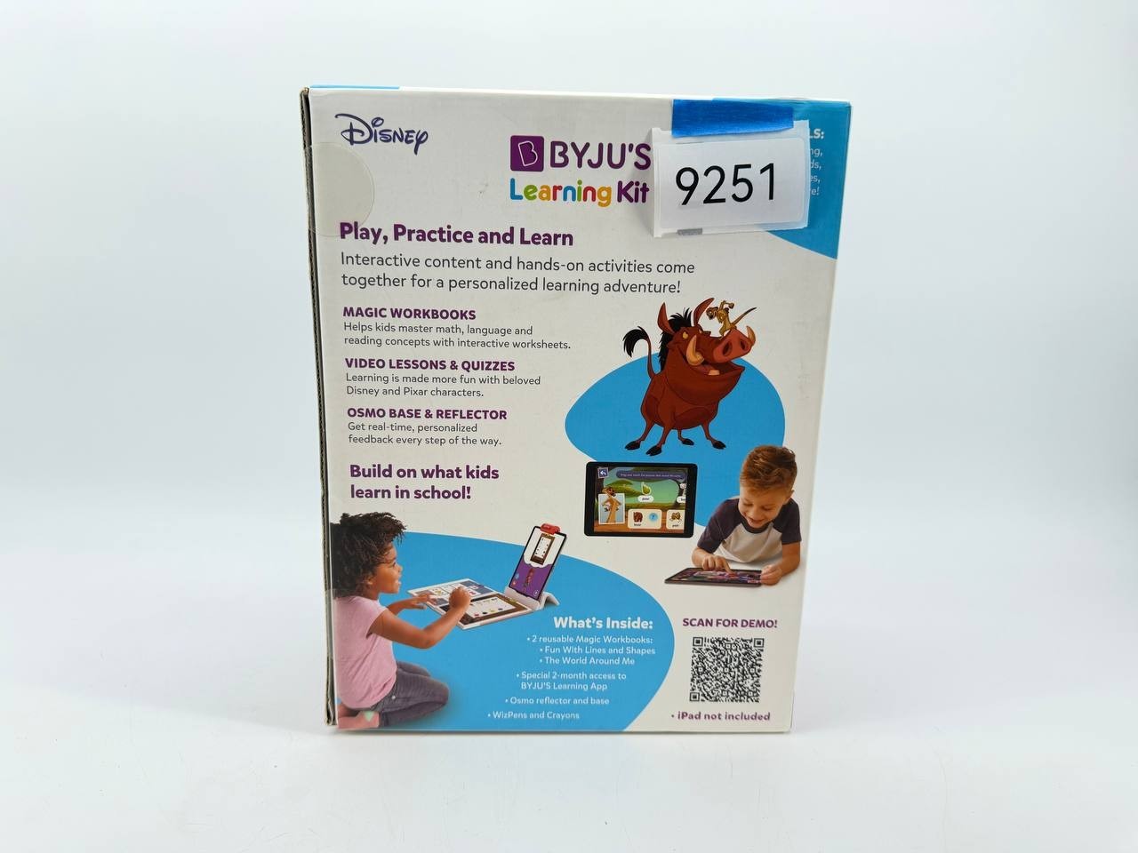 BYJU’S Disney Learning Kit Pre-K Osmo Educational Set New 2lb