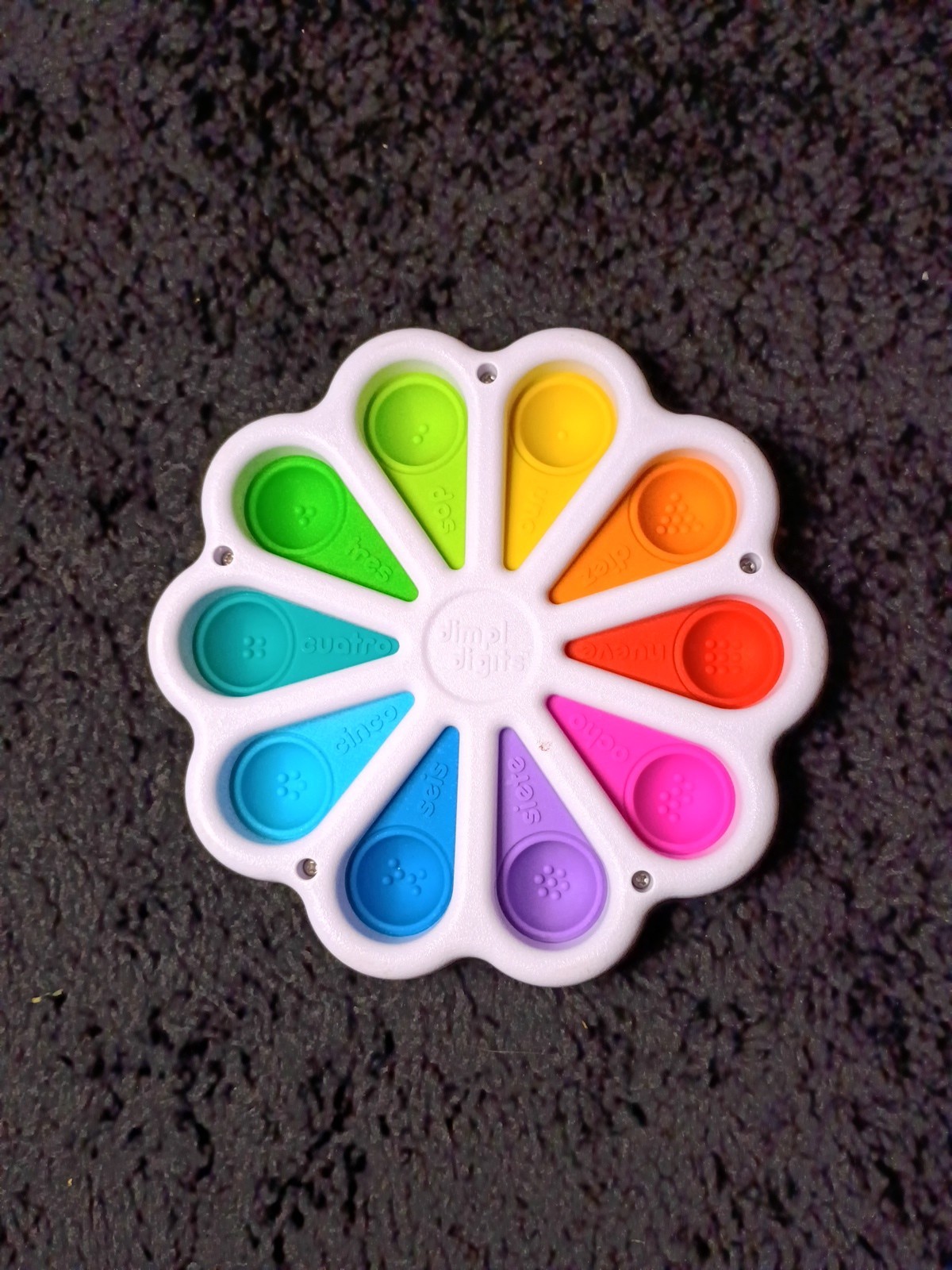 Flower Shape Rainbow Pop It Tactile Sensory Toy for Ages 3-4, 4-7, 8-11 Years