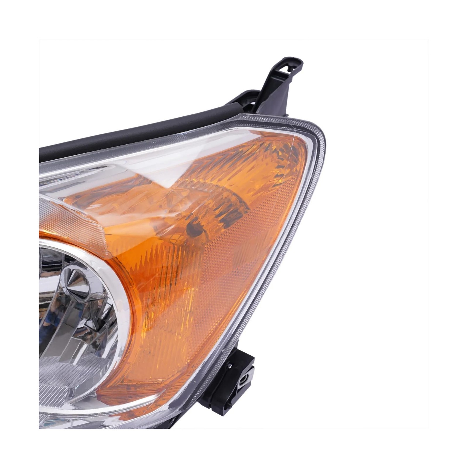Headlight Assembly Compatible With 2009-2012 Toyota RAV4 Chrome W/Amber Headl…