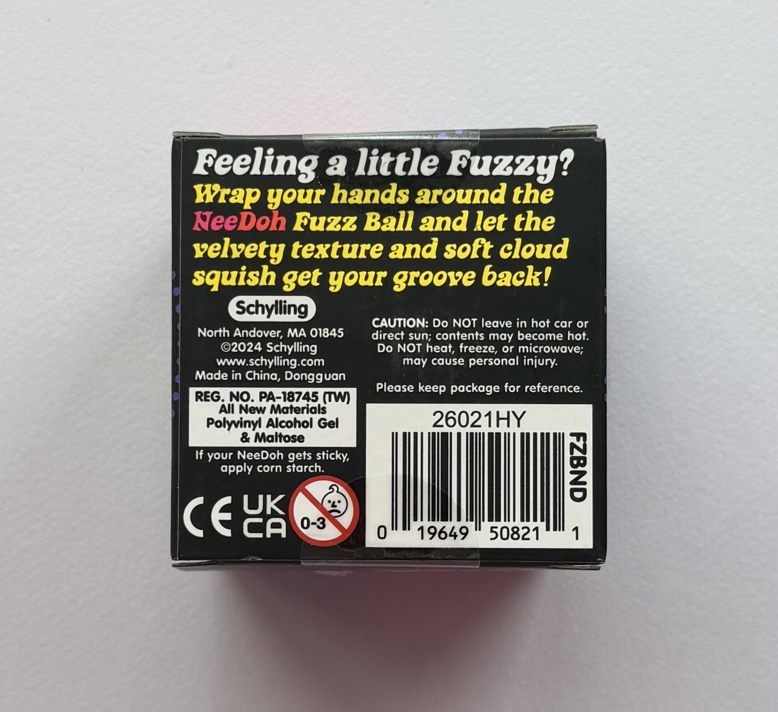 NeeDoh Purple Fuzz Ball The Velvet Squeeze Toy Fuzzball Authentic PURPLE