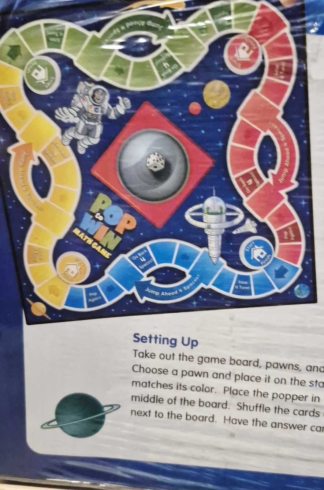 Lakeshore Pop to Win Math Learning Board Game Grade 2 Ages 7+ Outer Space NEW