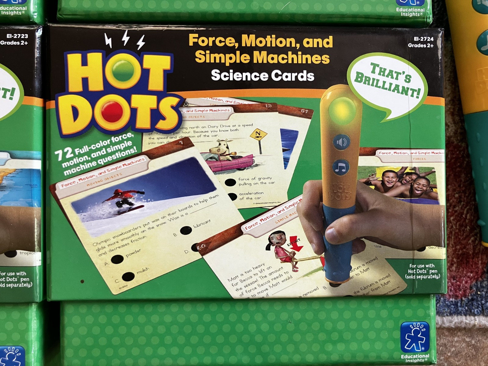 Hot Dots Science Cards Lot of 5 Complete Sets + 2 Interactive Pens Grades 2+