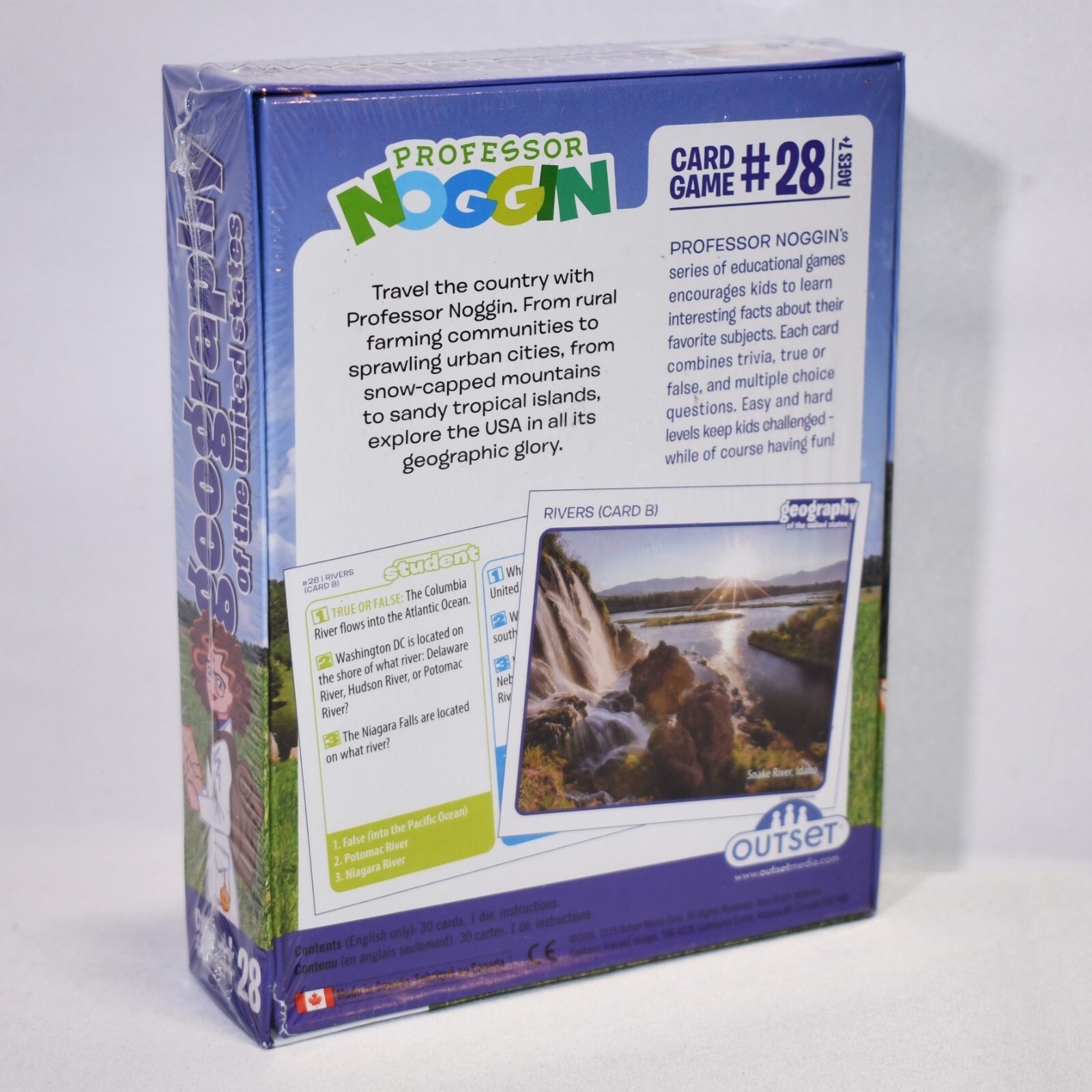 Professor Noggins Geography of the United States Card Game #28 0225!!!