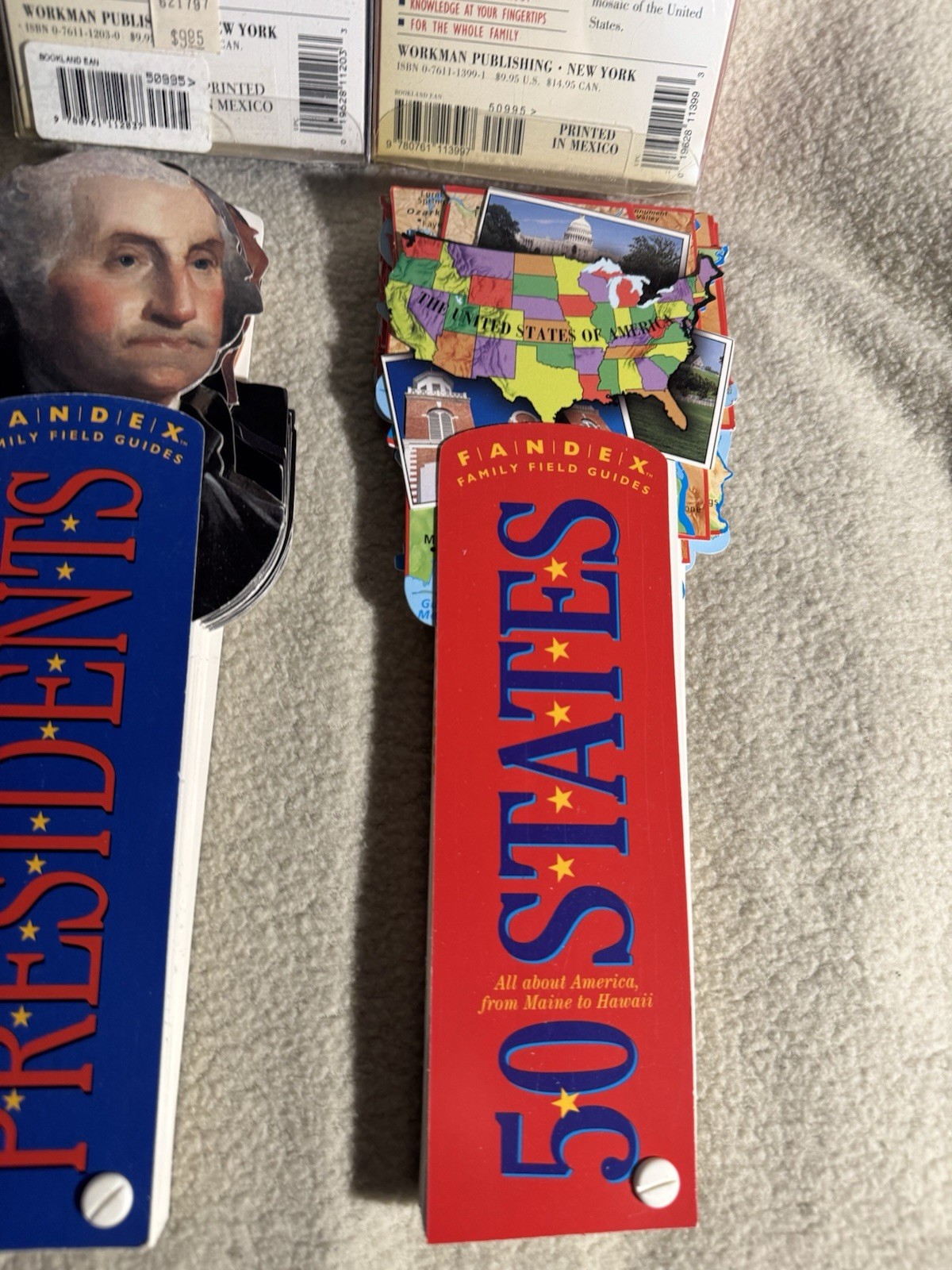 Fandex 50 States US Presidents Vintage Home School Nostalgia Tutor Studying 90s