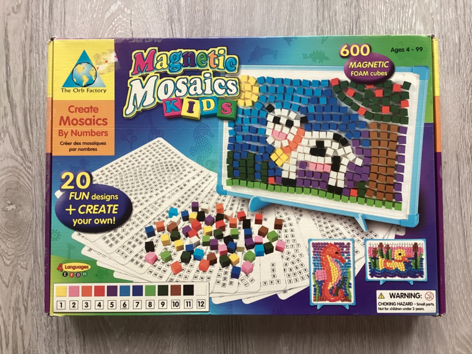 Orb Factory Magnetic Mosaics Kids By Numbers Patterns Learning Magnets 20 Design