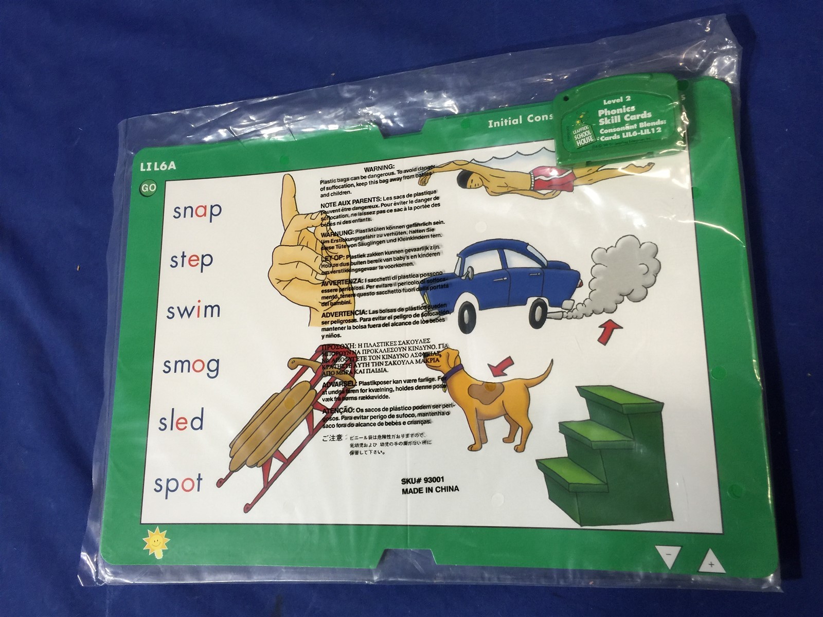 Leap Frog Leap Pad School house Quantum Phonics Skill Cards Levels 2-6 Vowels