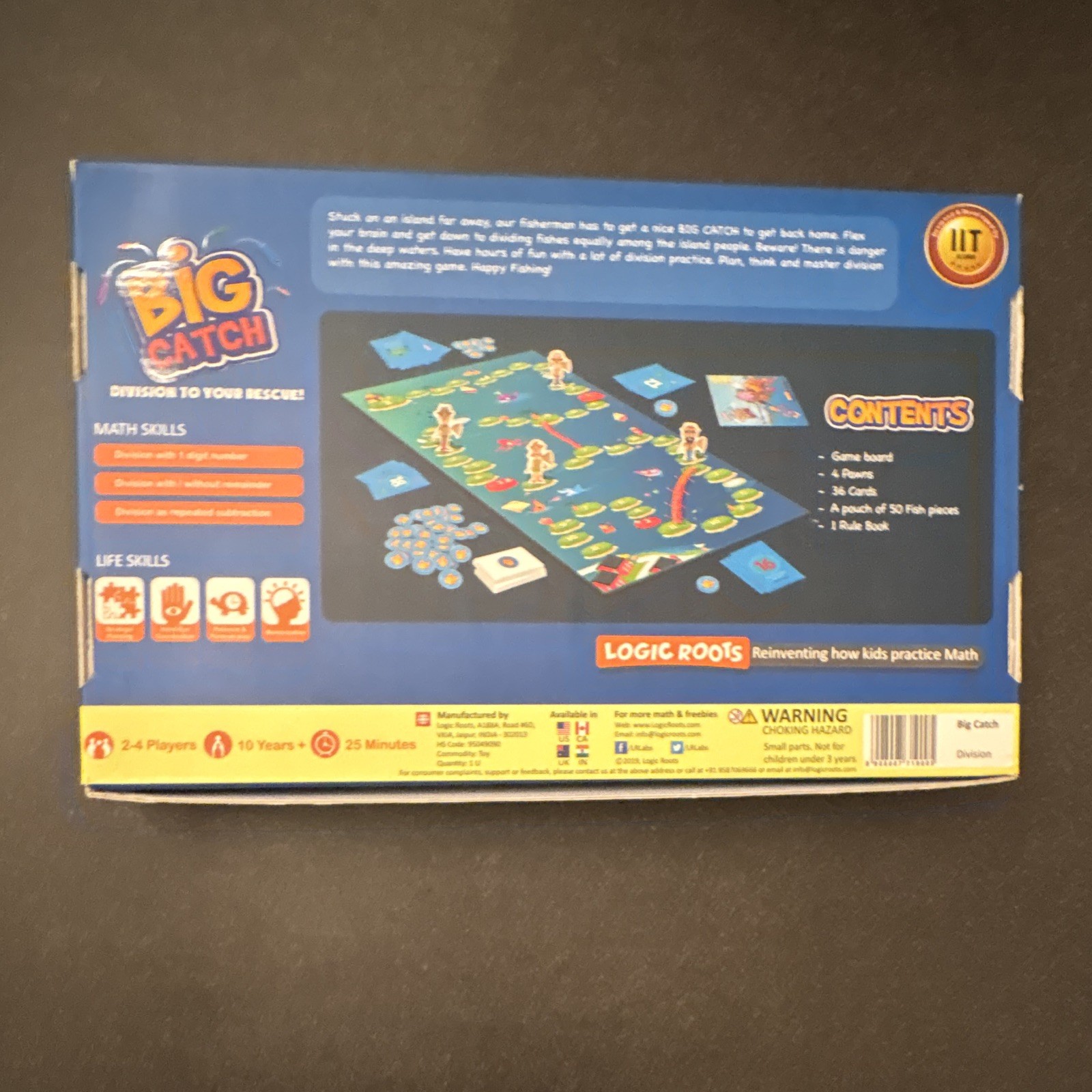 Logic Roots Big Catch Division to Your Rescue Math Board Game Ages 10+