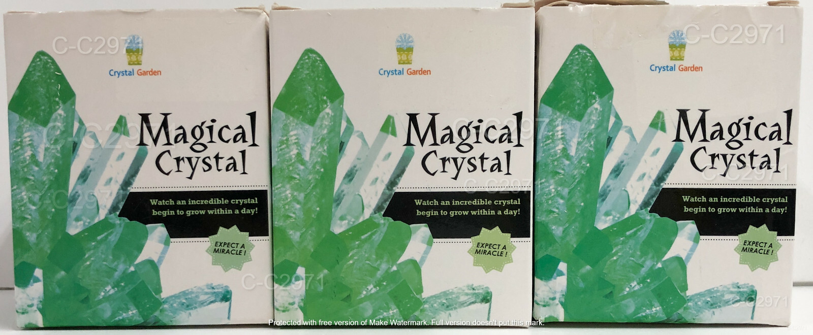 Magic Crystal Growing Kit Mystic Garden Science Experiment Blue Red Yellow Green