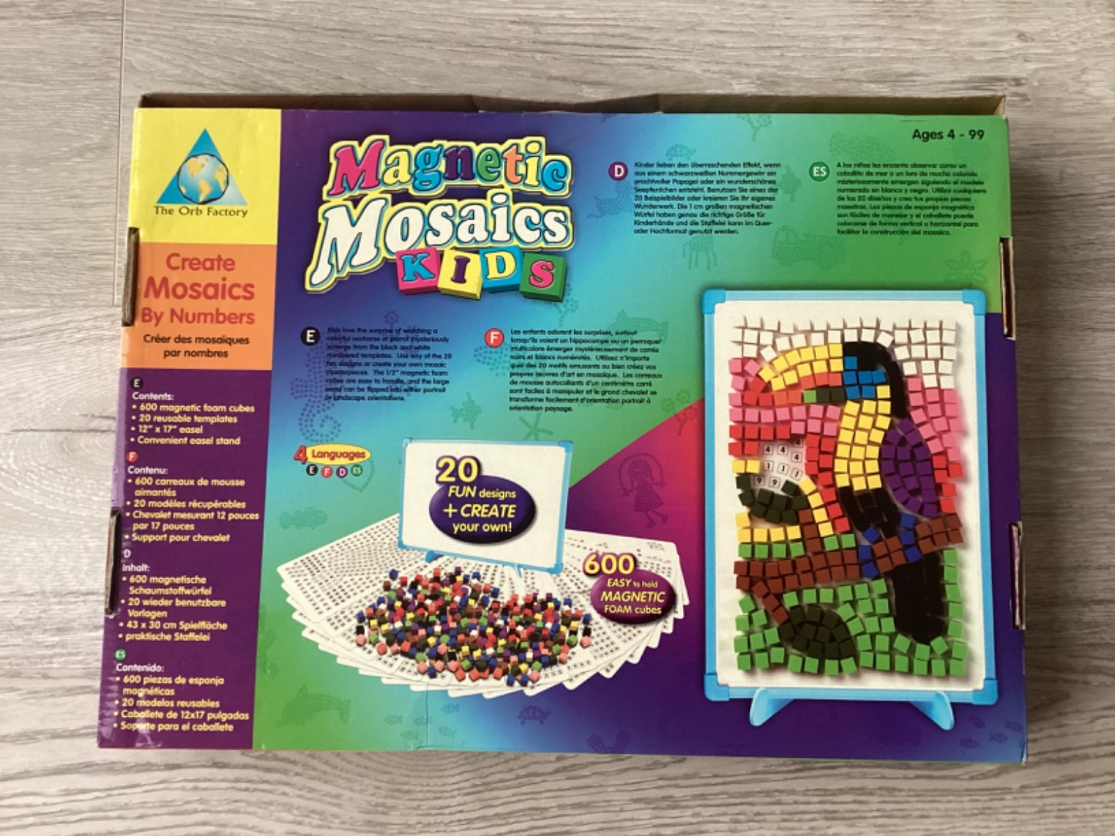Orb Factory Magnetic Mosaics Kids By Numbers Patterns Learning Magnets 20 Design