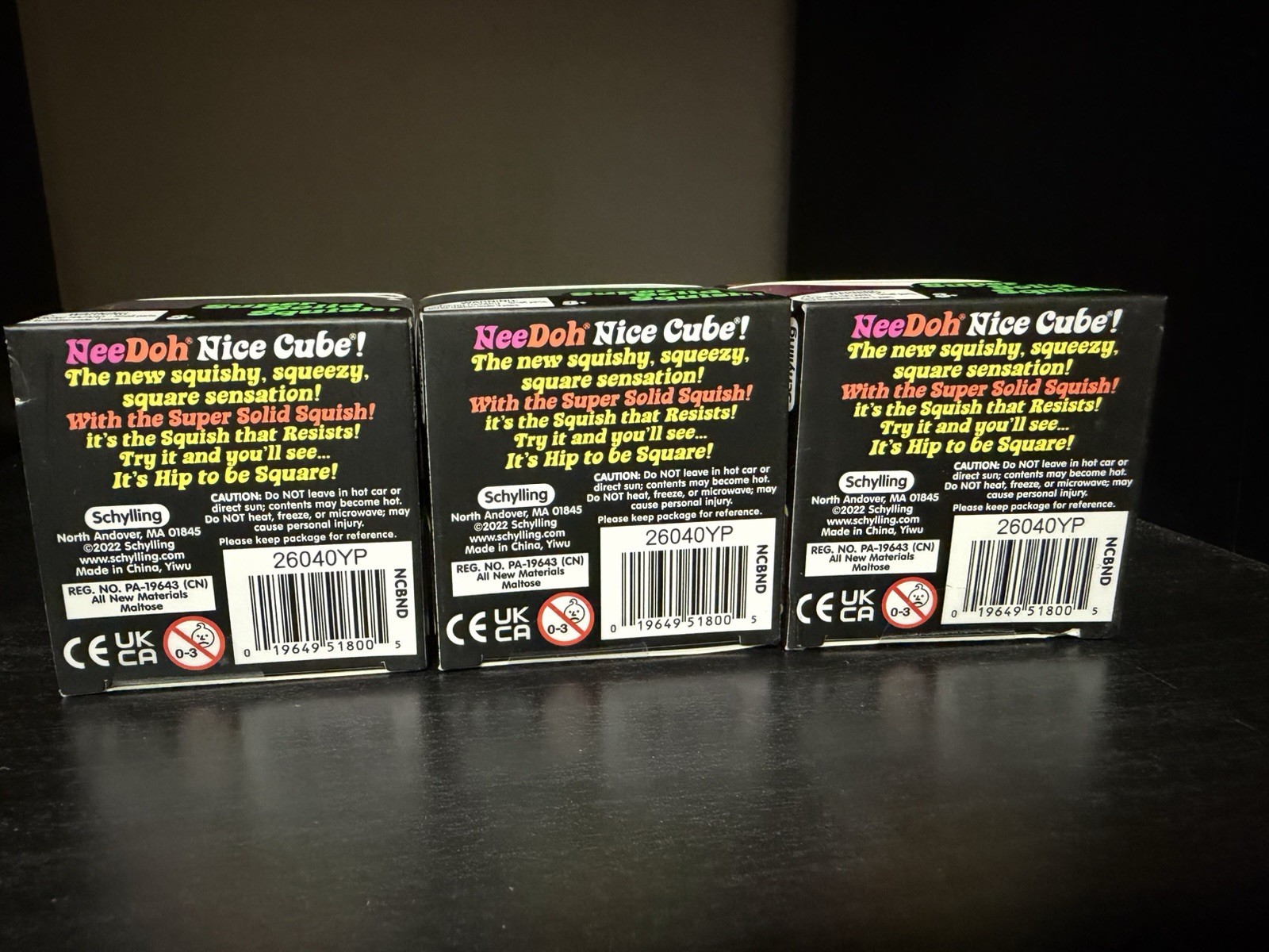 Authentic Needoh Nice Cubes All 3 Colors, Brand New, Sealed.