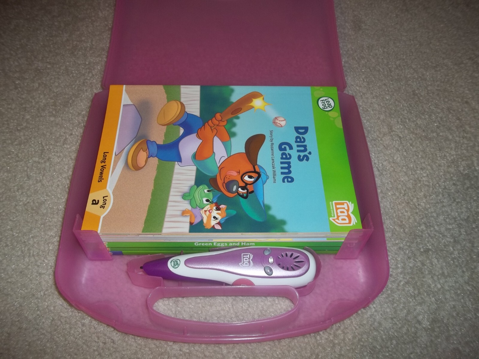 LeapFrog Tag Reader 6 Learn-to-Read Phonics + 3 bks, LeapReader Pen Case 9 books