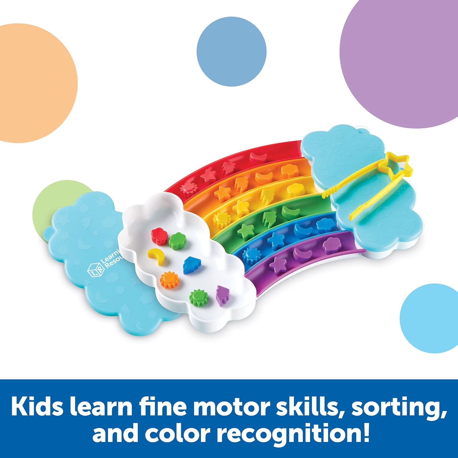 Learning Resources Rainbow Sorting Set,37 Pieces, Ages 3+, Fine Motor Skills,…