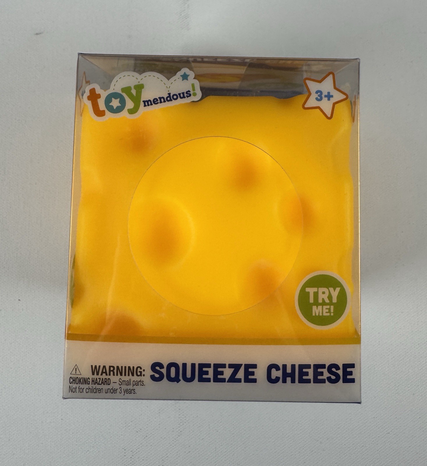 Cheese Large Squishy Block Toy Stress Relief Fun From Toy Mendous SEALED New