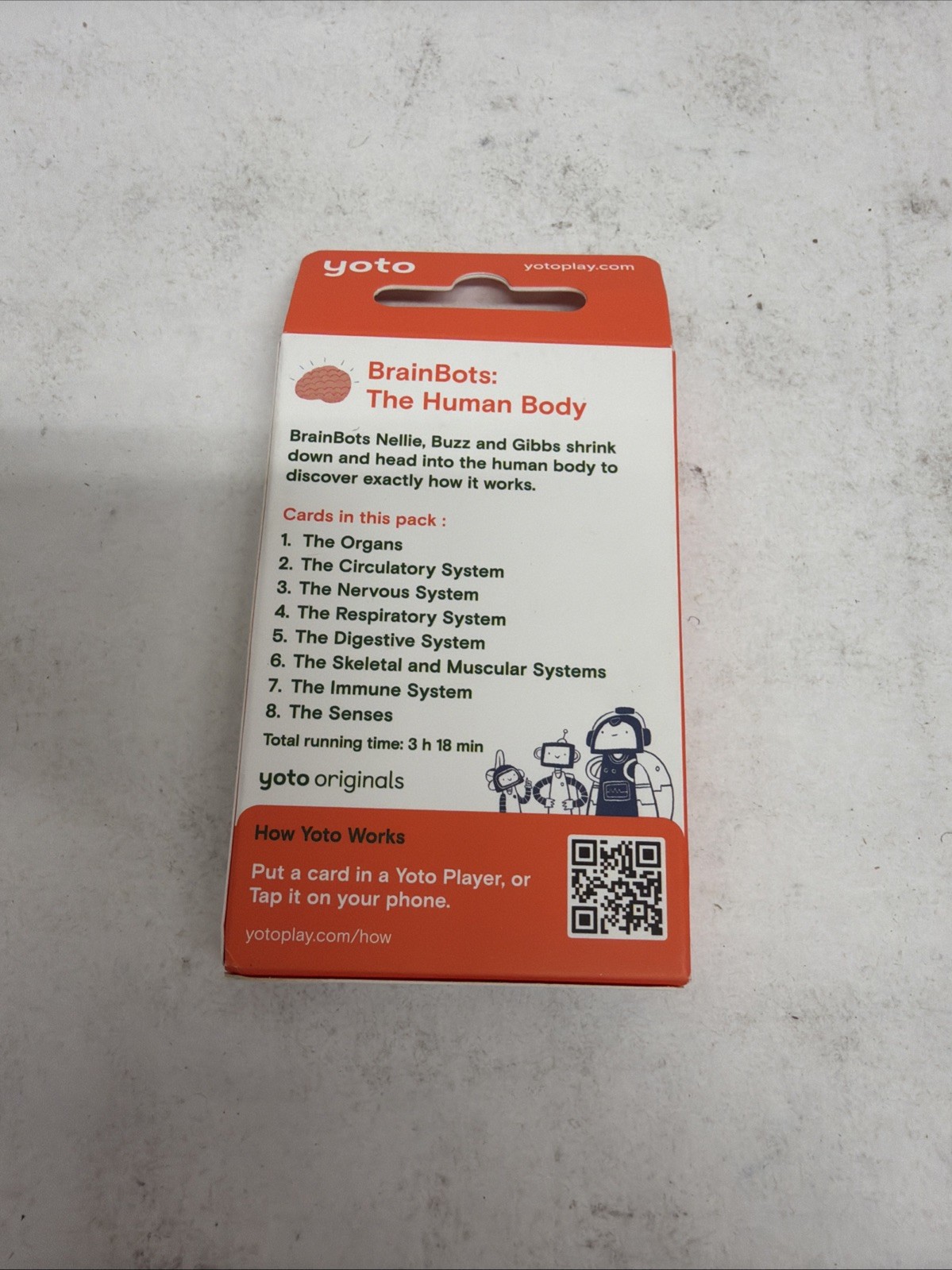 Yoto BrainBots Human Body Kids Audio Cards 8-Pack Screen-Free Learning